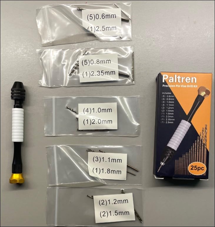 Small drill bits for precision craft and model work
