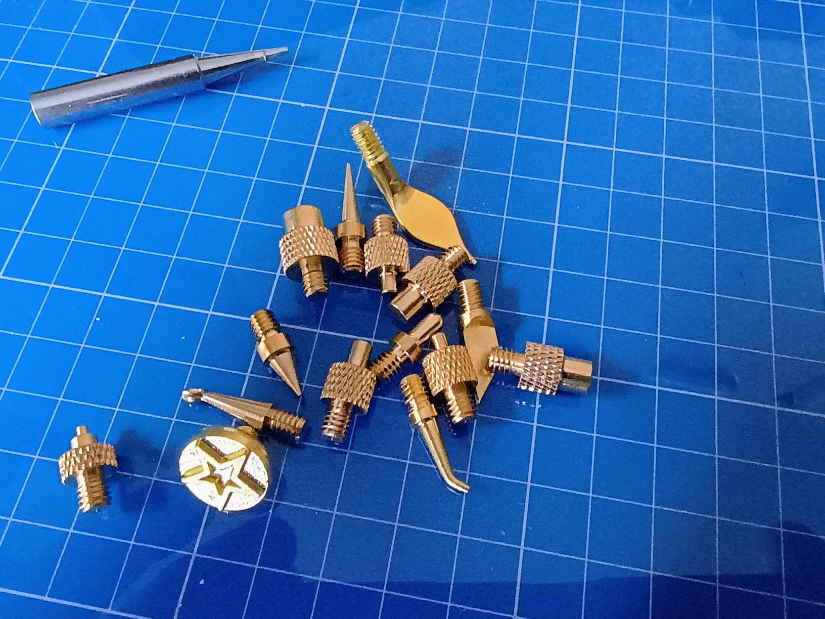 Soldering iron kit accessories and brass inserts for 3D printer parts